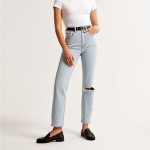Abercrombie & Fitch Ankle Straight Ultra High Rise Jeans